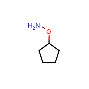 Chemical structure of O-cyclopentylhydroxylamine , CAS 76029-50-0, AChemBlock X216683