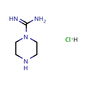 Chemical structure of piperazine-1-carboxamidine hydrochloride , CAS 98646-47-0, AChemBlock X216685