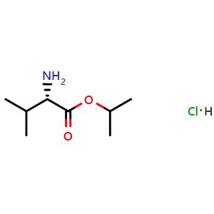 Chemical structure of propan-2-yl (2s)-2-amino-3-methylbutanoate hydrochloride , CAS 66854-99-7, AChemBlock X216688