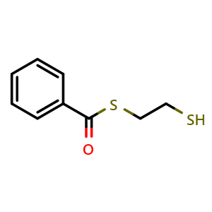 Chemical structure of S-(2-mercaptoethyl) benzothioate , CAS 132975-07-6, AChemBlock X216696