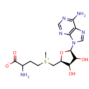 Chemical structure of S-Adenosyl-L-Methtonine , CAS 17176-17-9, AChemBlock X216698