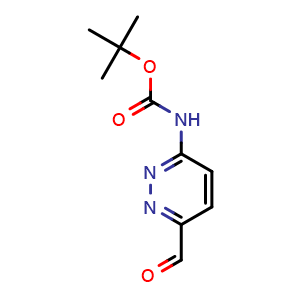 Chemical structure of tert-Butyl (6-formylpyridazin-3-yl)carbamate , CAS 1823265-06-0, AChemBlock X216753