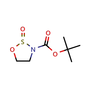 Chemical structure of tert-Butyl 1,2,3-oxathiazolidine-3-carboxylate 2-oxide , AChemBlock X216762
