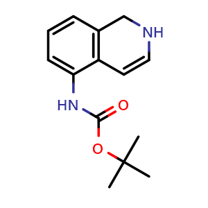 Chemical structure of tert-butyl 1,2-dihydroisoquinolin-5-ylcarbamate , CAS 3026712-07-9, AChemBlock X216763