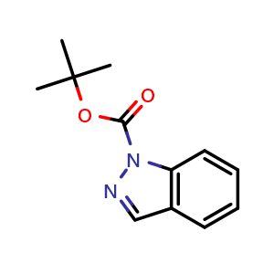 Chemical structure of tert-Butyl 1H-indazole-1-carboxylate , CAS 1361331-51-2, AChemBlock X216768