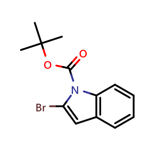 Chemical structure of tert-butyl 2-bromo-1H-indole-1-carboxylate , CAS 249608-77-3, AChemBlock X216786