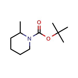 Chemical structure of tert-butyl 2-methylpiperidine-1-carboxylate , CAS 126503-04-6, AChemBlock X216792