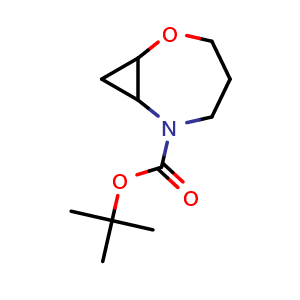 Chemical structure of tert-butyl 2-oxa-6-azabicyclo[5.1.0]octane-6-carboxylate , CAS 2940962-46-7, AChemBlock X216793