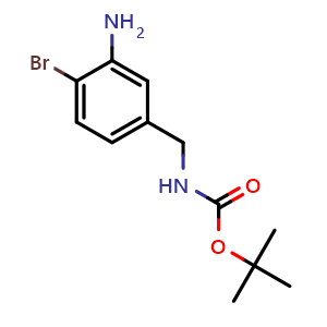 Chemical structure of tert-Butyl 3-amino-4-bromobenzylcarbamate , CAS 2359953-13-0, AChemBlock X216824