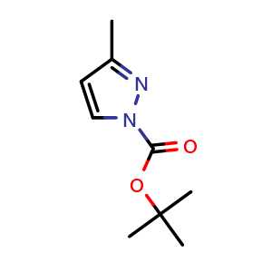 Chemical structure of tert-butyl 3-methyl-1H-pyrazole-1-carboxylate , CAS 186551-70-2, AChemBlock X216837