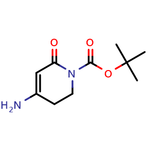 Chemical structure of tert-butyl 4-amino-6-oxo-1,2,3,6-tetrahydropyridine-1-carboxylate , CAS 1333319-62-2, AChemBlock X216868