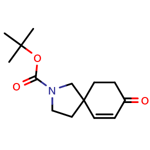 Chemical structure of tert-Butyl 8-oxo-2-azaspiro[4.5]dec-6-ene-2-carboxylate , CAS 2940944-84-1, AChemBlock X216928