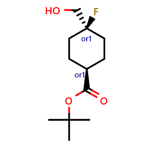 tert-butyl cis-4-fluoro-4-(hydroxymethyl)cyclohexanecarboxylate