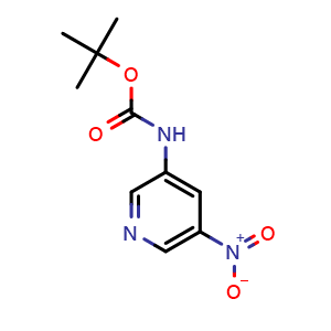 Chemical structure of tert-butyl N-(5-nitropyridin-3-yl)carbamate , CAS 1824279-53-9, AChemBlock X216961