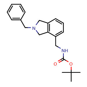 Chemical structure of tert-butyl N-[(2-benzyl-2,3-dihydro-1H-isoindol-4-yl)methyl]carbamate , CAS 127212-06-0, AChemBlock X216975