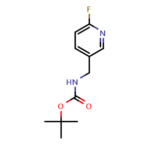 Chemical structure of tert-butyl N-[(6-fluoropyridin-3-yl)methyl]carbamate , CAS 1314538-84-5, AChemBlock X216983