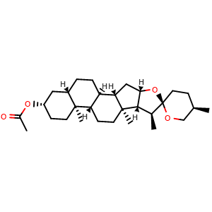 Chemical structure of Tigogenin acetate , CAS 2530-07-6, AChemBlock X217031