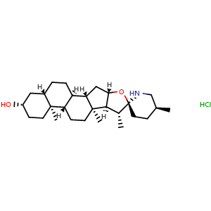 Chemical structure of Tomatidine hydrochloride , CAS 6192-62-7, AChemBlock X217035