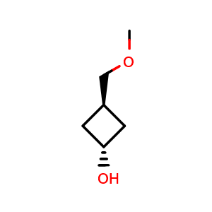 Chemical structure of trans-3-(methoxymethyl)cyclobutanol , CAS 2416080-96-9, AChemBlock X217046