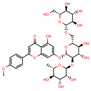 Fortunellin-6''-beta-D-glucopyranoside (Acacetin-7-O-[2''-O-rhamnosyl-6''-O-glucosyl]-glucoside)