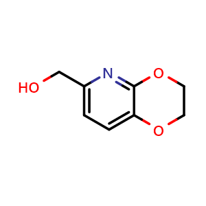 Chemical structure of (2,3-dihydro-[1,4]dioxino[2,3-b]pyridin-6-yl)methanol , CAS 615568-23-5, AChemBlock X217145