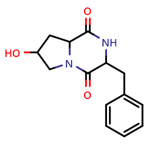 Chemical structure of Cyclo(Phe-Hpro) , CAS 1016899-94-7, AChemBlock X217152