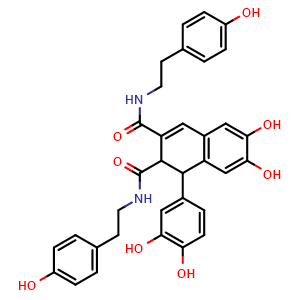 Chemical structure of Cannabisin B , CAS 144506-17-2, AChemBlock X217159
