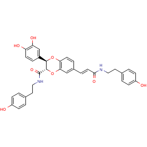 Chemical structure of Cannabisin M , CAS 1831134-13-4, AChemBlock X217160