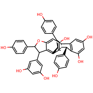 Chemical structure of Ampelopsin G , CAS 151487-09-1, AChemBlock X217167