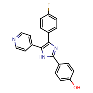 Chemical structure of SB202190 (FHPI) , CAS 152121-30-7, AChemBlock X217169