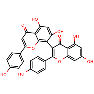 Chemical structure of 3,8'-Biapigenin , CAS 101140-06-1, AChemBlock X217172