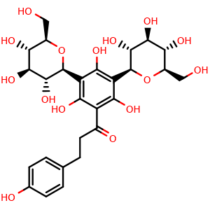 Chemical structure of Phloretin 3',5'-Di-C-glucoside , CAS 357401-40-2, AChemBlock X217186