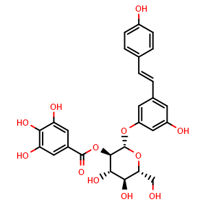Chemical structure of Pieceid-2''-O-gallate , CAS 105304-51-6, AChemBlock X217196