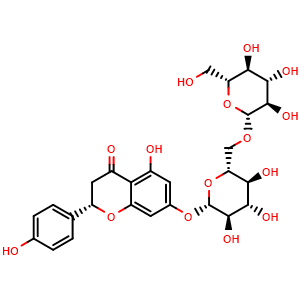Chemical structure of Naringenin 7-O-gentiobioside , CAS 104154-33-8, AChemBlock X217209