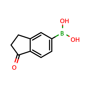 Chemical structure of (1-oxo-2,3-dihydro-1H-inden-5-yl)boronic acid , CAS 221006-64-0, AChemBlock X217229