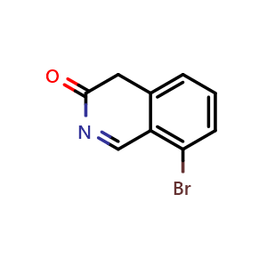 Chemical structure of 8-bromoisoquinolin-3(4H)-one , CAS 2159072-71-4, AChemBlock X217244