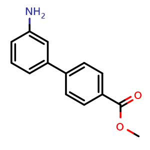 Chemical structure of methyl 3'-amino-[1,1'-biphenyl]-4-carboxylate , CAS 159503-24-9, AChemBlock X217261