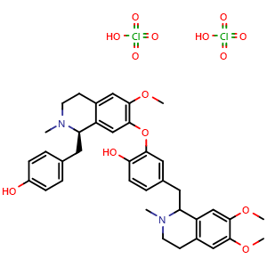 Chemical structure of Liensinine diperchlorate , CAS 5088-90-4, AChemBlock X217268