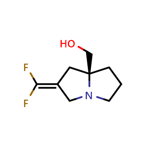 Chemical structure of [(8S)-6-(difluoromethylene)-2,3,5,7-tetrahydro-1H-pyrrolizin-8-yl]methanol , CAS 2820537-07-1, AChemBlock X217307