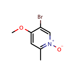 Chemical structure of 5-bromo-4-methoxy-2-methylpyridine 1-oxide , CAS 108004-86-0, AChemBlock X217319