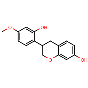 Chemical structure of (+/-)-Vestitol , CAS 56701-24-7, AChemBlock X217332