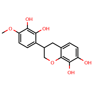 Chemical structure of 3',8-Dihydroxyvestitol , CAS 122587-87-5, AChemBlock X217333