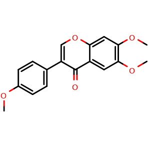 Chemical structure of 4',6,7-Trimethoxyisoflavone , CAS 798-61-8, AChemBlock X217339