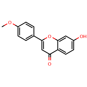 Chemical structure of 7-Hydroxy-4'-methoxyflavone , CAS 487-24-1, AChemBlock X217342