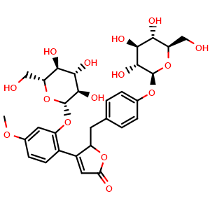 Chemical structure of Pueroside B , CAS 100692-54-4, AChemBlock X217367