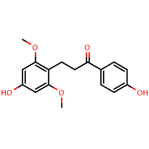 Chemical structure of 4,4'-Dihydroxy-2,6-dimethoxydihydrochalcone , CAS 151752-08-8, AChemBlock X217369