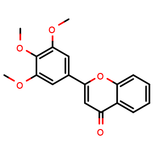Chemical structure of 3',4',5'-Trimethoxyflavone , CAS 67858-30-4, AChemBlock X217420