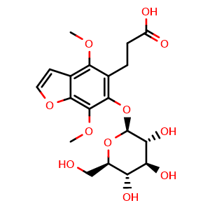 Chemical structure of Picraquassioside B , CAS 169312-05-4, AChemBlock X217439