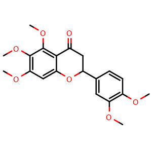 Chemical structure of 5,6,7,3',4'-Pentamethoxyflavanone , CAS 104193-93-3, AChemBlock X217450