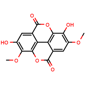Chemical structure of 3,4'-Di-O-methylellagic acid , CAS 57499-59-9, AChemBlock X217466